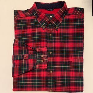 Woods & Gray Men's Red Plaid Cotton Long Sleeve Pocket Shirt Size XL